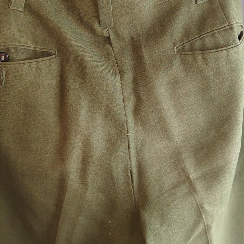 Mid Century Green Dress Pants - Picture 6 of 9